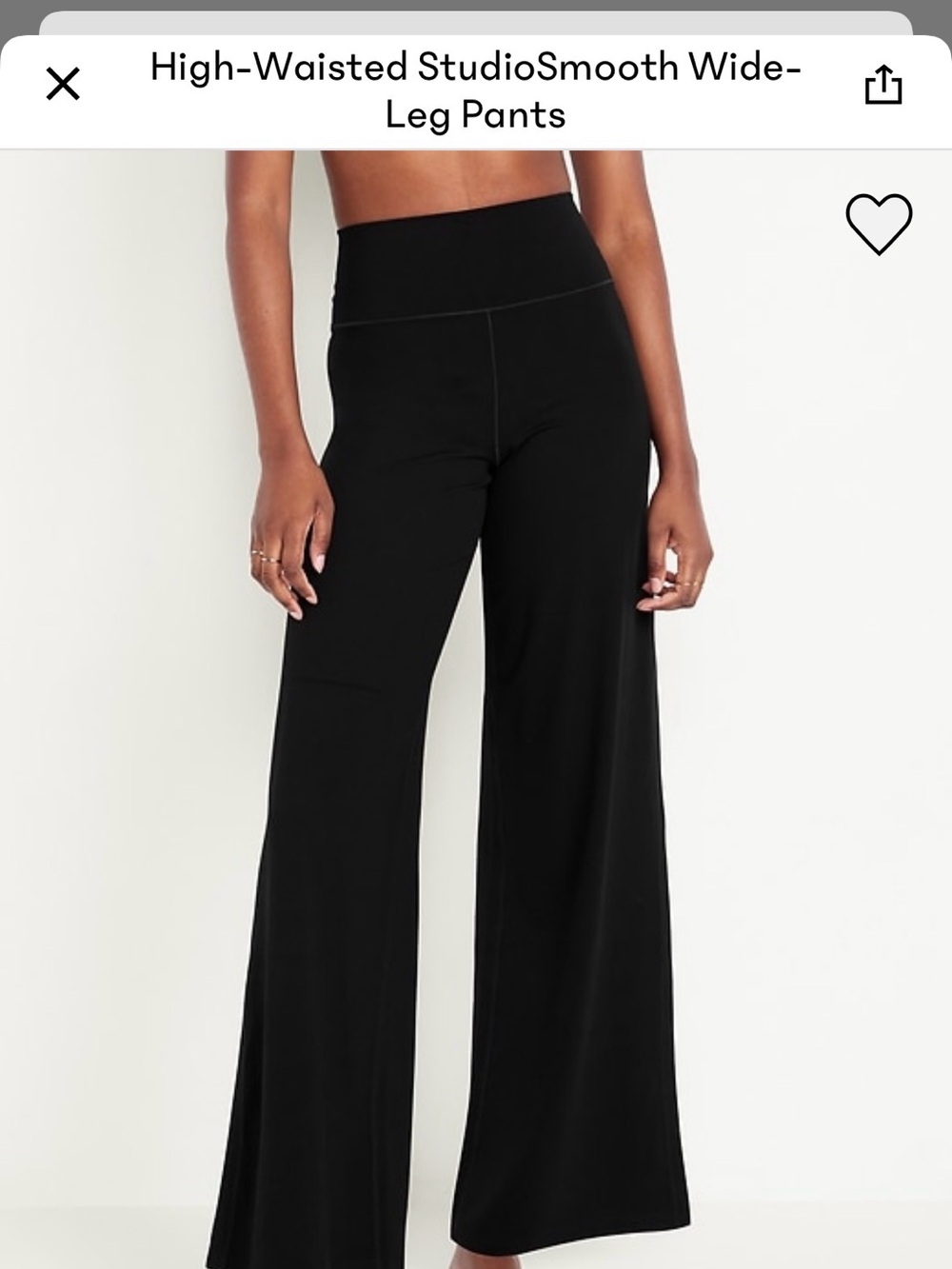 NWOT unworn Old Navy High-Waisted Wide-Leg Leggings in Black